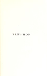 Cover of: Erewhon by Samuel Butler