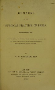 Cover of: Remarks on the surgical practice of Paris: illustratd by cases