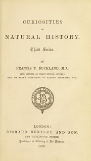 Cover of: Curiosities of natural history by Francis Trevelyan Buckland