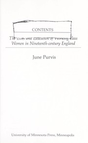 Cover of: Hard lessons: the lives and education of working-class women in nineteenth-century England