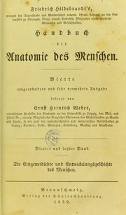 Cover of: Friedrich Hildebrandt's Handbuch der Anatomie des Menschen