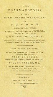 Cover of: The pharmacopoeia of the Royal College of Physicians of London by Thomas Healde