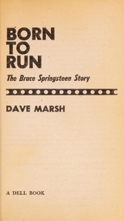 Cover of: Born to run by Dave Marsh
