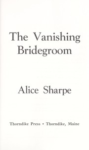 Cover of: The vanishing bridegroom