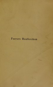 Cover of: Reallexikon der pr©Þhistorischen, klassischen und fr©ơhchristlichen Altert©ơmer