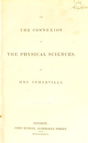 Cover of: On the connexion of the physical sciences