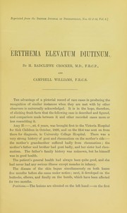 Cover of: Erythema elevatum diutinum