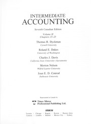 Cover of: Can Intermed Acct V 2 (The Irwin series in undergraduate accounting)