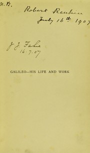Cover of: Galileo: his life and work