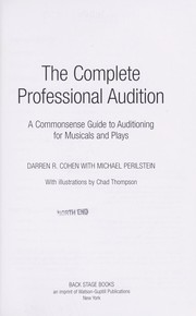 The complete professional audition by Darren R. Cohen, Daren Cohen, Michael Perilstein