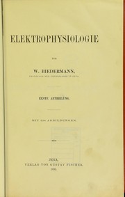 Cover of: Elektrophysiologie