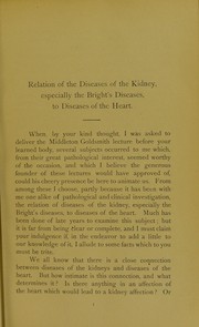 Relation of the diseases of the kidney, especially the Bright's diseases, to diseases of the heart by Jacob Mendez Da Costa