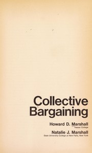 Cover of: Collective bargaining by Howard D. Marshall