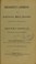 Cover of: President's address before South Carolina Medical Association, meeting held in Columbia, April, 1872