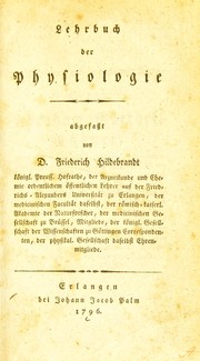 Cover of: Lehrbuch der Physiologie by Georg Friedrich Hildebrandt