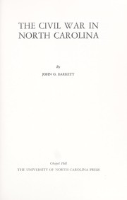 Cover of: The Civil War in North Carolina