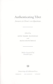 Cover of: Authenticating Tibet : answers to China's 100 Questions by 