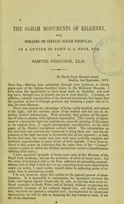 Cover of: Oghamica: in a letter to J.G.A. Prim, Esq