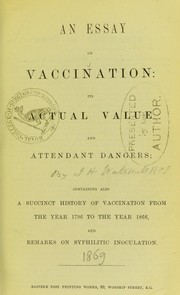 Cover of: An essay on vaccination | James Henry Watson