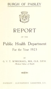 Cover of: [Report 1923]