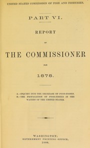 Cover of: Report of the commissioner for 1878: part VI