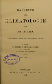 Cover of: Handbuch der Klimatologie