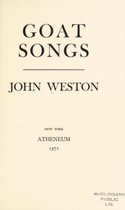 Cover of: Goat songs.