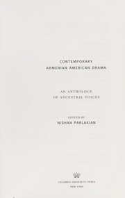 Cover of: Contemporary Armenian American drama: an anthology of ancestral voices