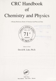 Cover of: CRC handbook of chemistry and physics: a ready-reference book of chemical and physical data