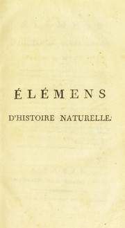 Cover of: ©l©♭mens d'histoire naturelle by A. L. Millin