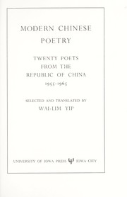 Cover of: Modern Chinese poetry; twenty poets from the Republic of China, 1955-1965 by 