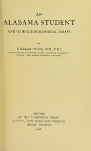 Cover of: An Alabama student by Sir William Osler