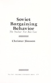 Cover of: Soviet bargaining behavior by Christer Jönsson