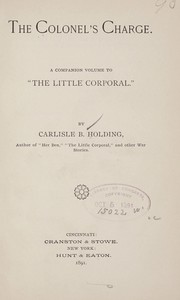 Cover of: The colonel's charge