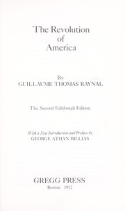 Cover of: The Revolution of America. by Raynal abbé