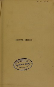 Cover of: Sexual ethics