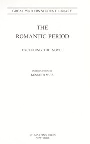Cover of: The Romantic period excluding the novel