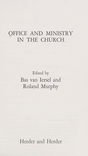 Cover of: Office and ministry in the Church.