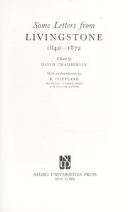 Some letters from Livingstone, 1840-1872 by David Livingstone