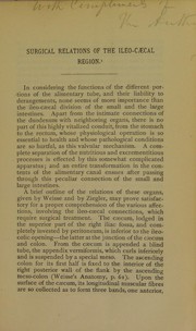 Cover of: Surgical relations of the ileo-caecal region by James MacFadden Gaston