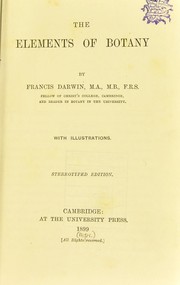 Cover of: The elements of botany