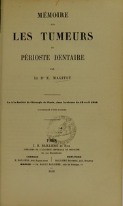 Cover of: M©♭moire sur les tumeurs du p©♭rioste dentaire