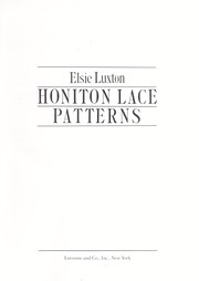 Honiton lace patterns by Elsie Luxton