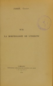 Cover of: Sur la morphologie de l'insecte