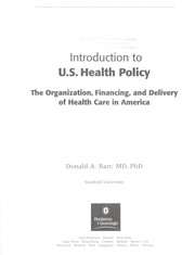 Cover of: Introduction to U.S. health policy by Donald A. Barr