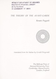 Cover of: The theory of the avant-garde by Renato Poggioli