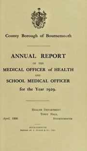 Cover of: [Report 1929]