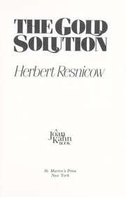 Cover of: The Gold solution