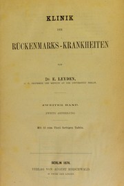 Cover of: Klinik der R©ơckenmarks-Krankheiten