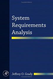 Cover of: System Requirements Analysis by Jeffrey O. Grady